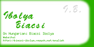 ibolya biacsi business card